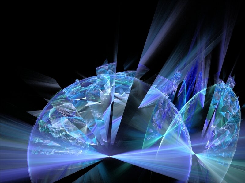 Fractal Light Spheres — Blue
