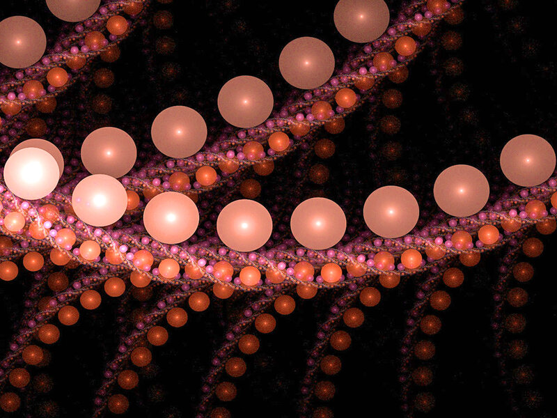 Fractal Light Spheres — Pink