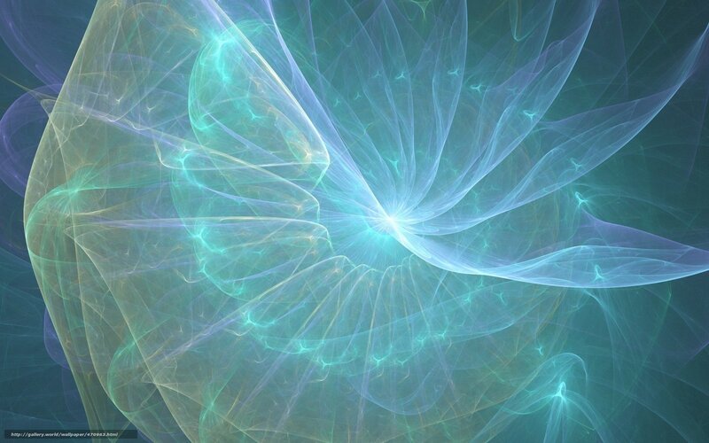 Fractal Light Spiral — Blue, Ethereal