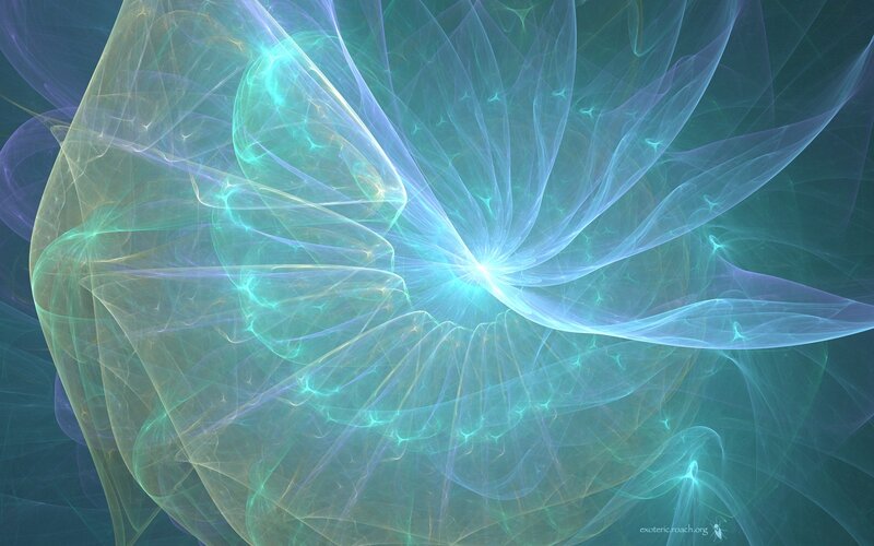 Fractal Light Spiral — Blue