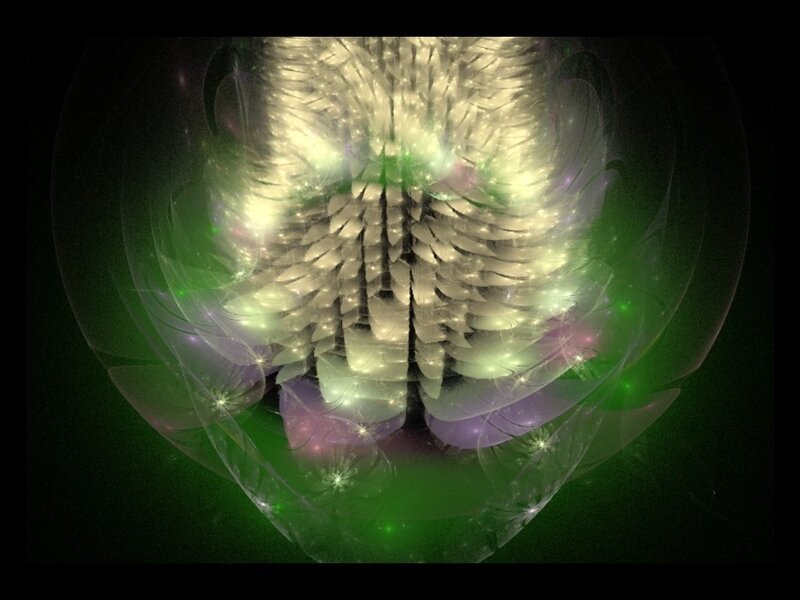 Fractal Light Structure — Green