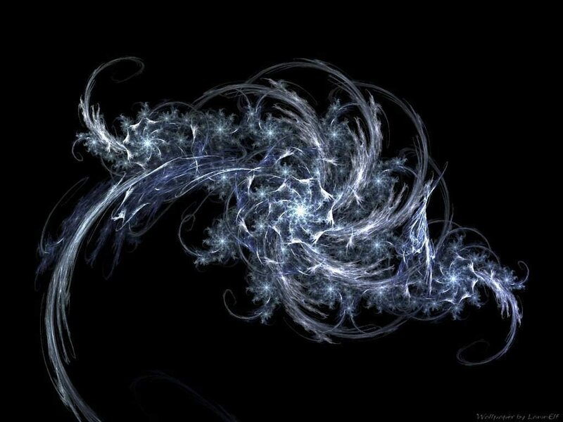 Fractal Light Swirl — Black