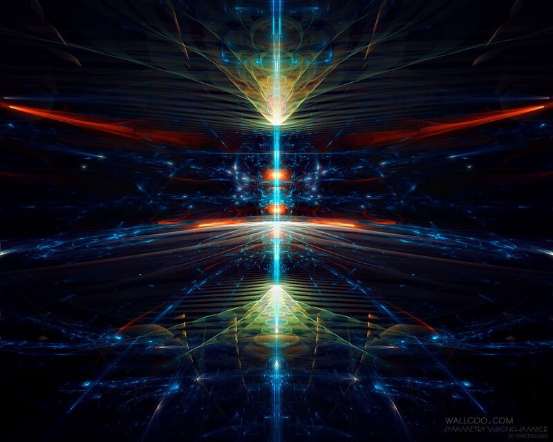 Fractal Light Tunnel — Blue