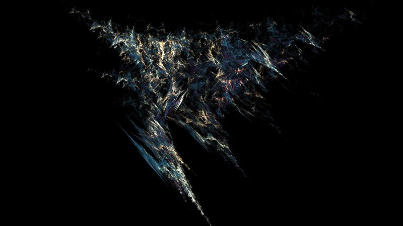 Fractal Lightning Pattern — Black, Dramatic, Digital Art, Darkness