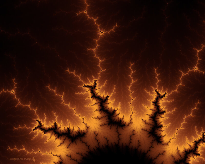 Fractal Lightning Pattern — Black, Dramatic