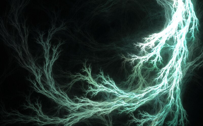 Fractal Lightning Pattern — Black