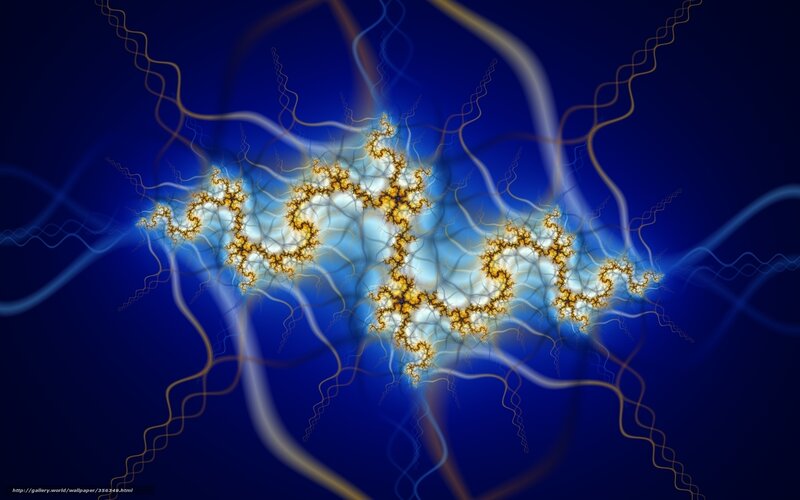 Fractal Lightning Pattern — Blue, Energetic, Digital Art