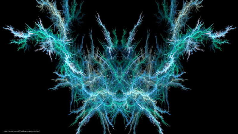 Fractal Lightning Pattern — Blue, Energetic