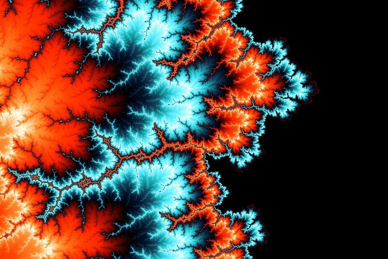 Fractal Lightning Pattern — Red, Dramatic, Abstract