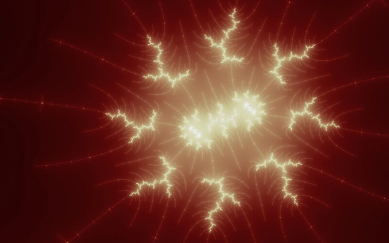 Fractal Lightning Pattern — Red