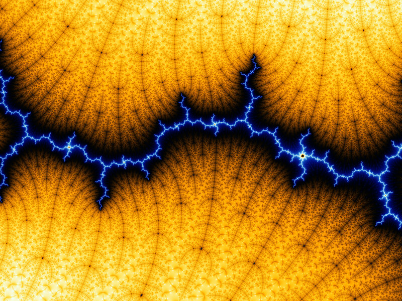 Fractal Lightning Pattern — Yellow