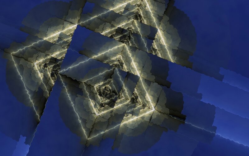Fractal lightning triangles