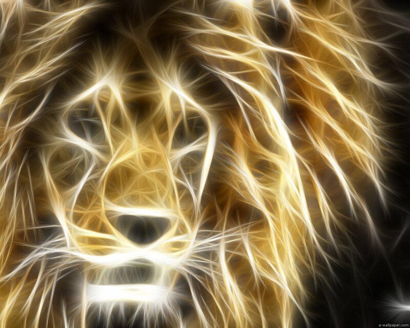 fractal lion face