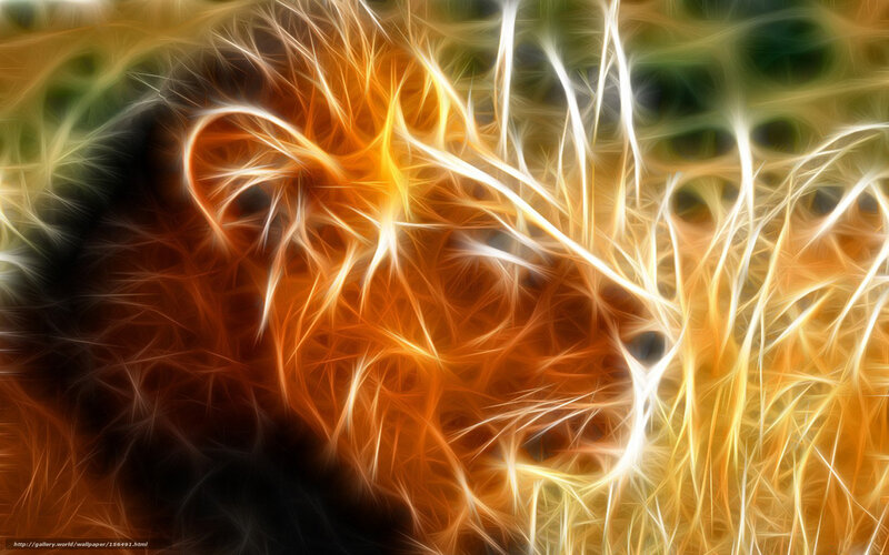 fractal lion head