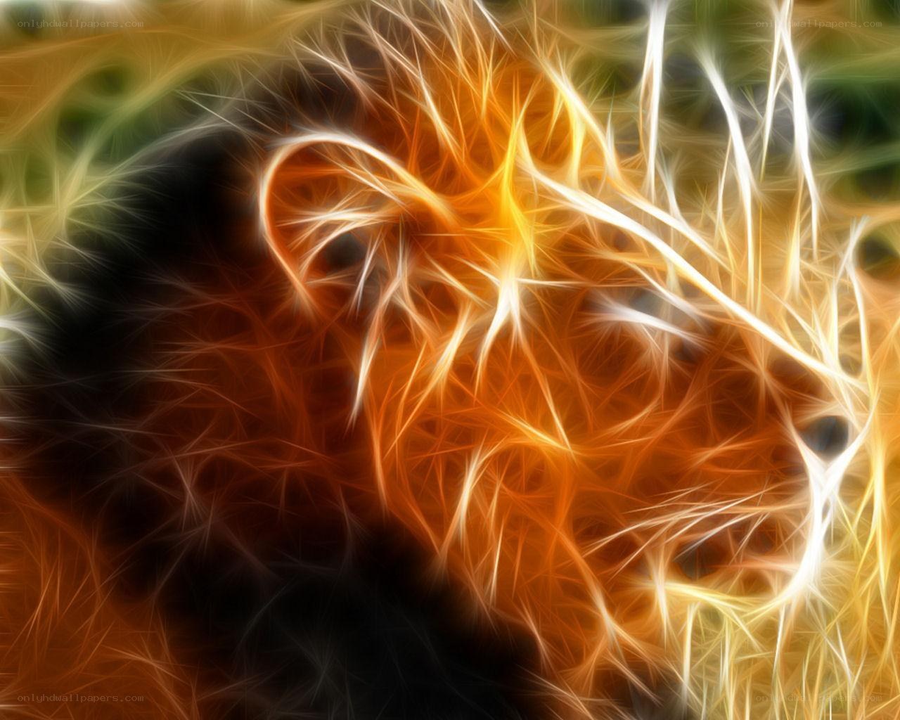fractal lion head