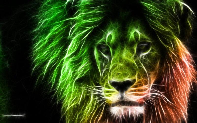 fractal lion head