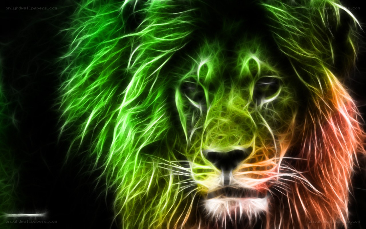fractal lion head