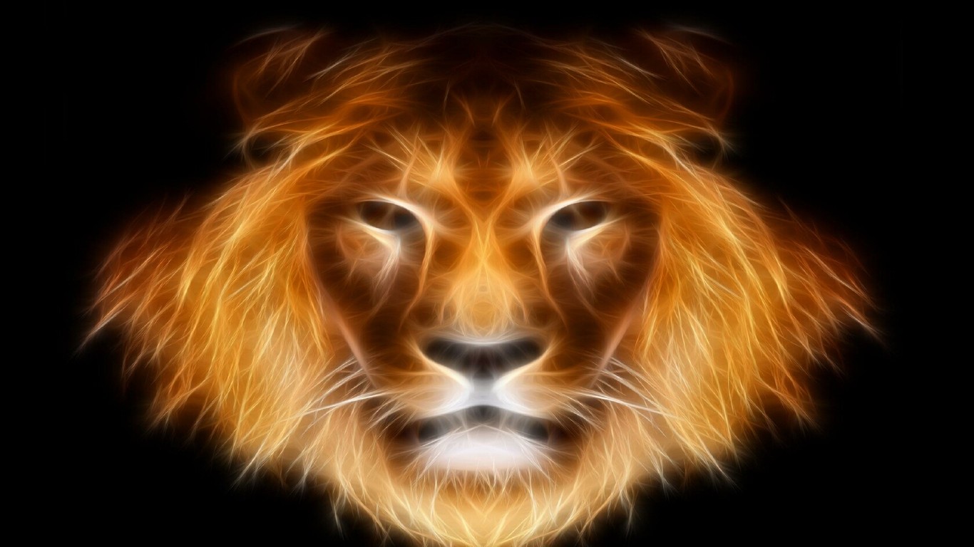 fractal lion head