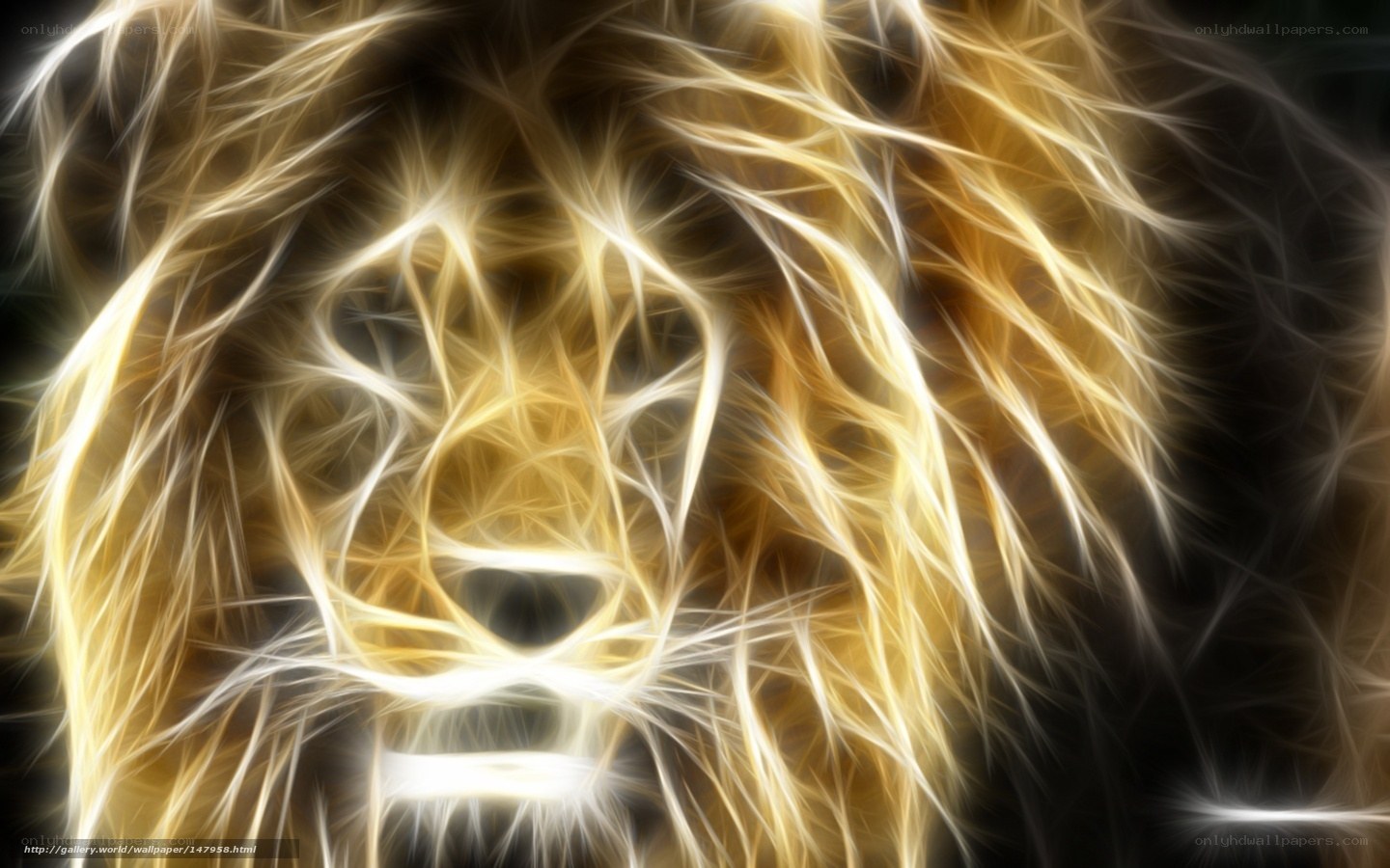 fractal lion head