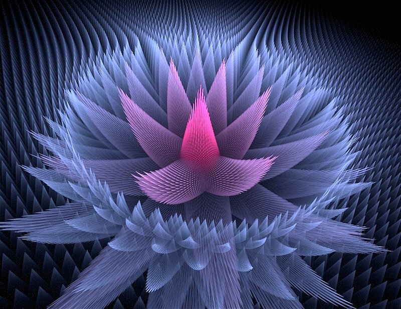 Fractal Lotus Flower — Purple