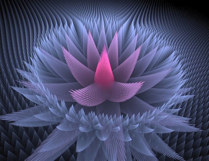 Fractal lotus flower