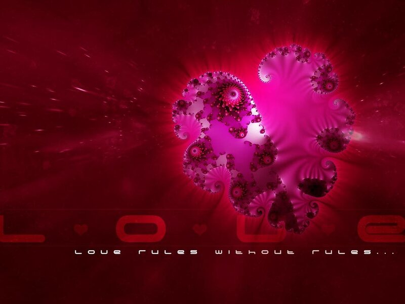 fractal love heart design