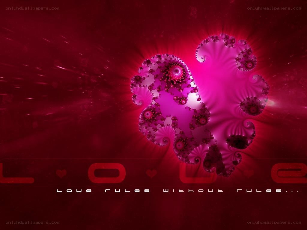 fractal love heart design
