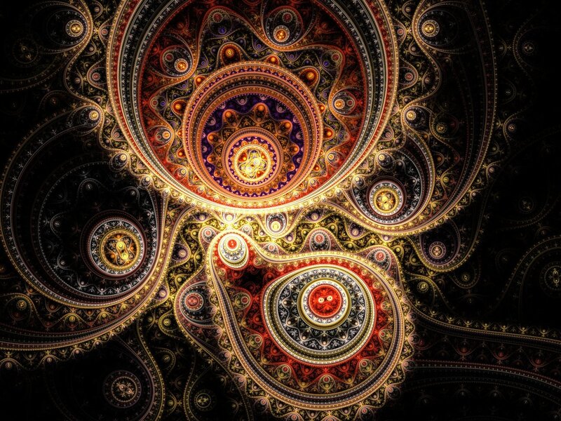 Fractal Mandala Design — Black, Complex