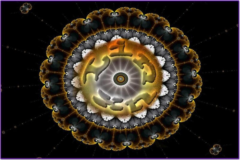 Fractal Mandala Design — Black