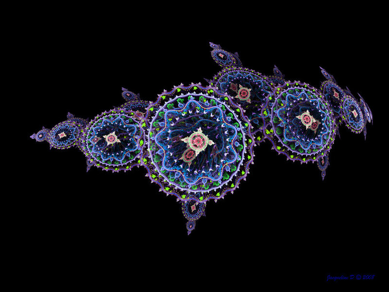 Fractal Mandala Design — Blue, Hypnotic, Digital Art, Mandalas