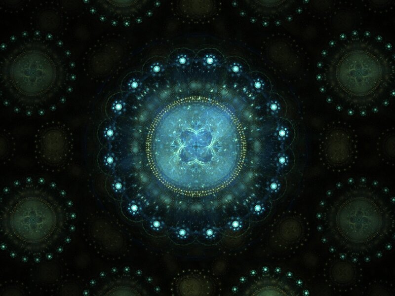 Fractal Mandala Design — Blue
