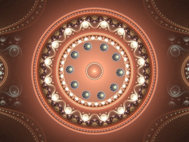 Fractal Mandala Design — Brown, Hypnotic