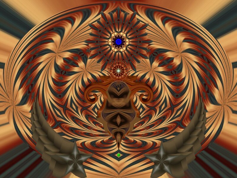 Fractal Mandala Design — Brown, Symmetrical