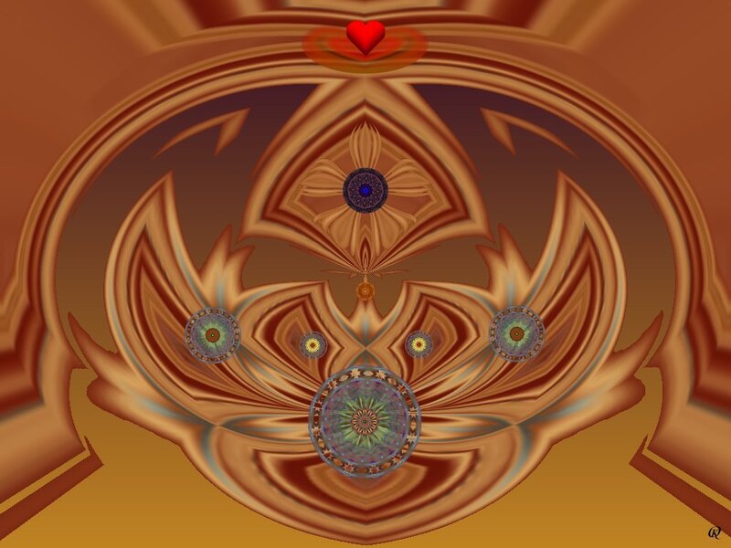 Fractal Mandala Design — Brown