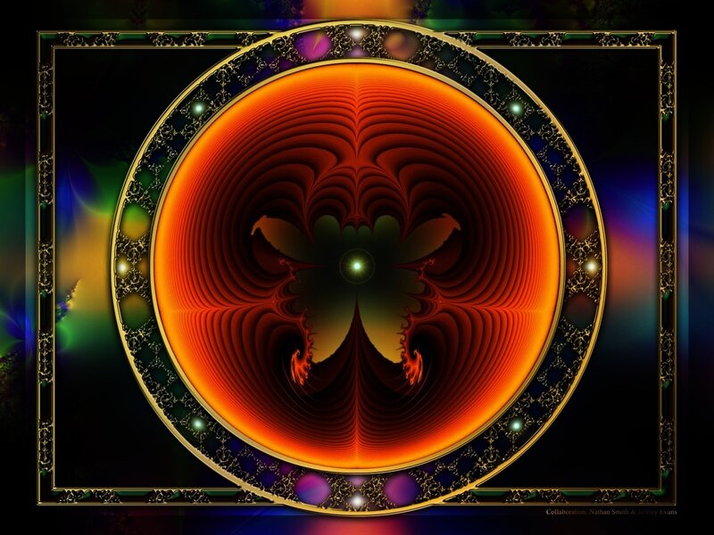 Fractal Mandala Design — Orange