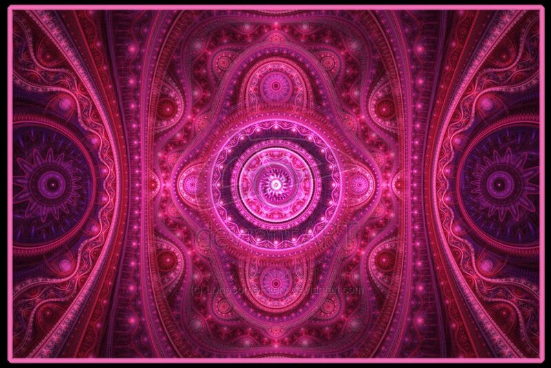 Fractal Mandala Design — Pink, Hypnotic