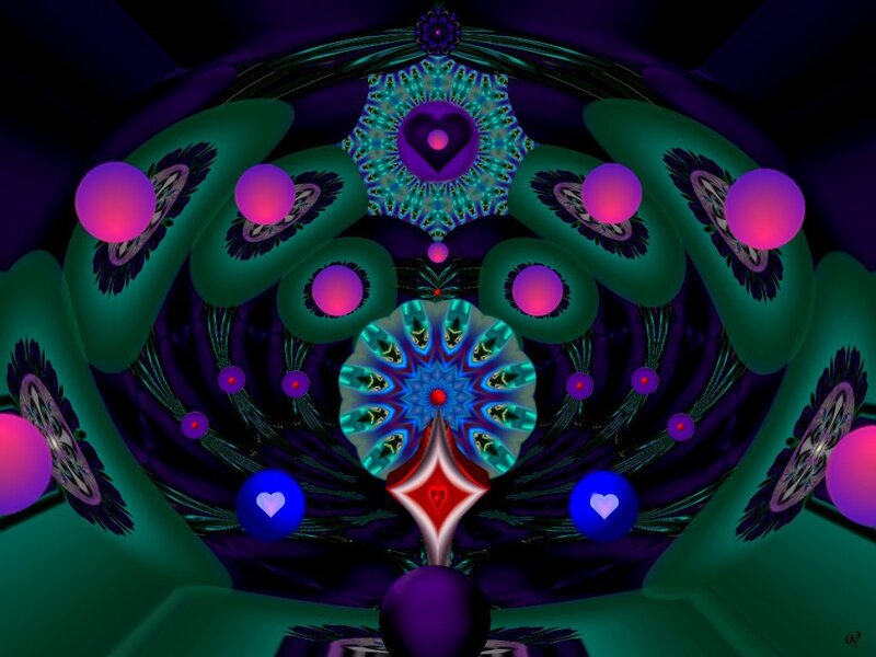 Fractal Mandala Design — Purple