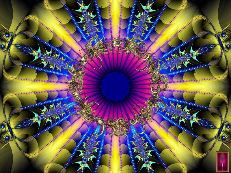 Fractal Mandala Design — Yellow, Vibrant