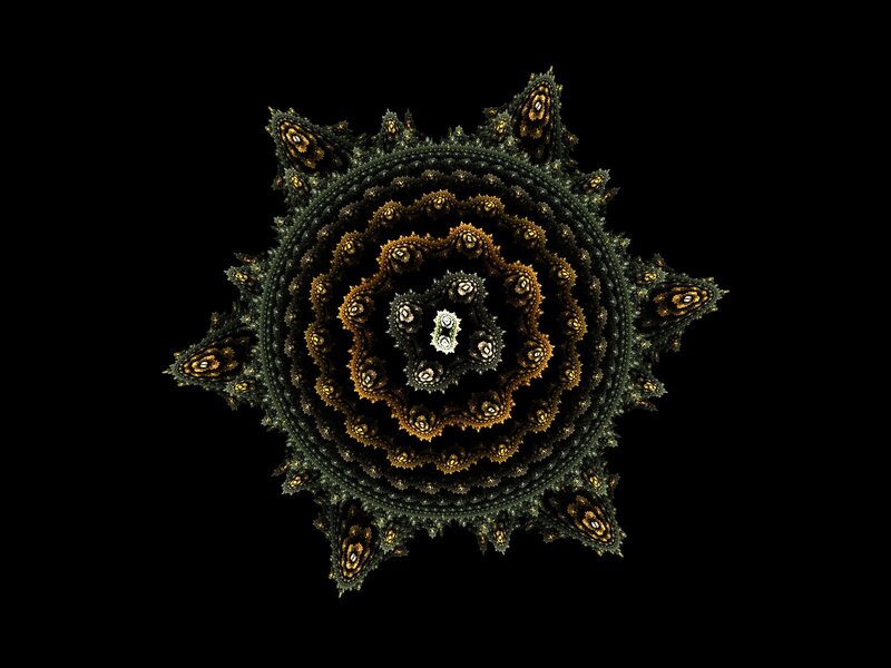 Fractal Mandala Pattern — Black, Complex