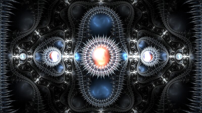 Fractal Mandala Pattern — Black, Dramatic