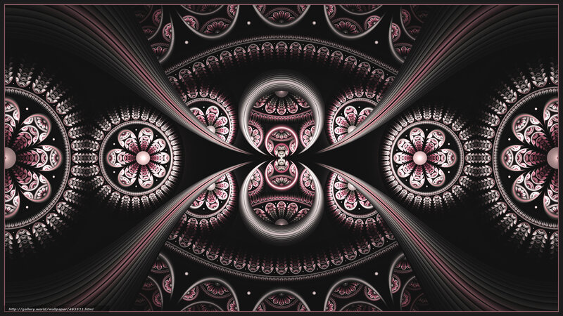 Fractal Mandala Pattern — Black, Hypnotic, Digital Art