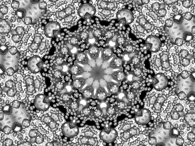 Fractal Mandala Pattern — Black, Symmetrical