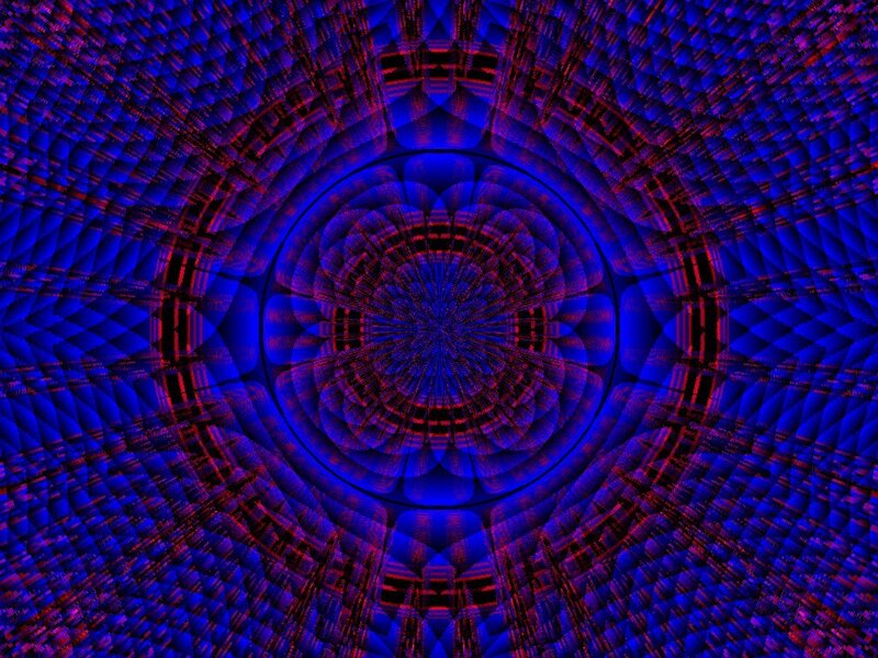 Fractal Mandala Pattern — Blue, Hypnotic, Abstract, Circles