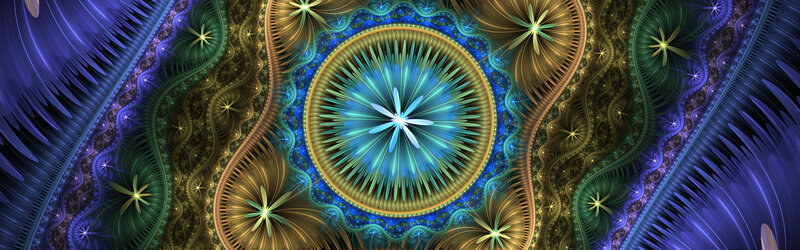 Fractal Mandala Pattern — Blue, Hypnotic, Digital Art