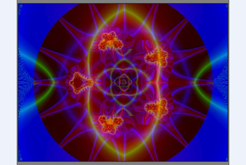 Fractal Mandala Pattern — Blue