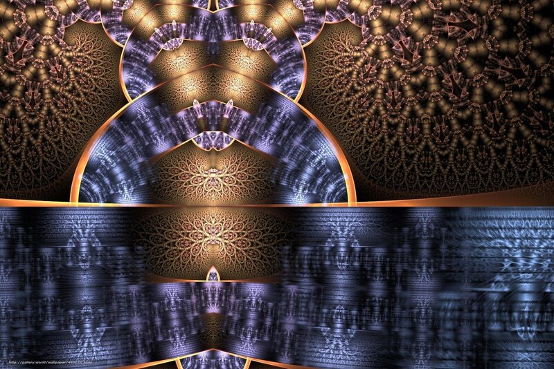 Fractal Mandala Pattern — Gold, Dramatic