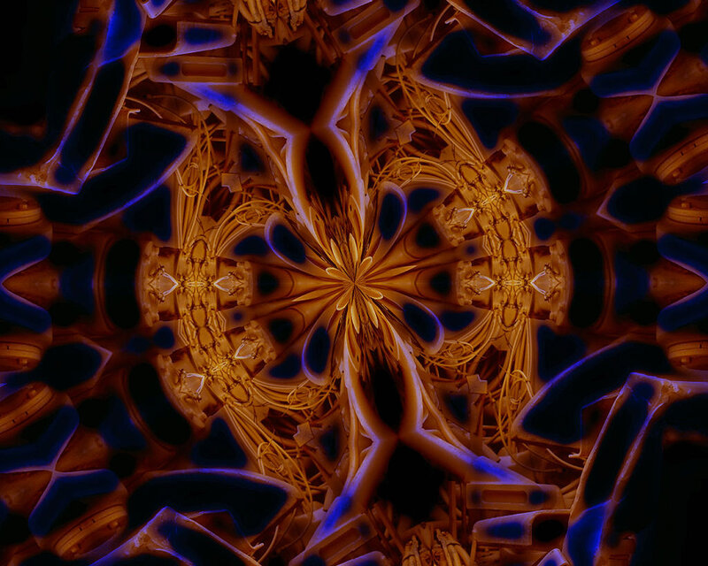 Fractal Mandala Pattern — Gold, Hypnotic, Digital Art, Symmetry