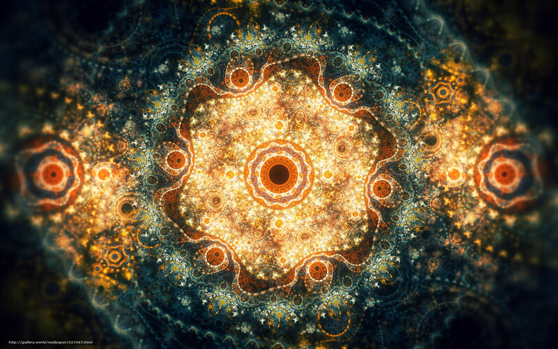 Fractal Mandala Pattern — Gold, Hypnotic