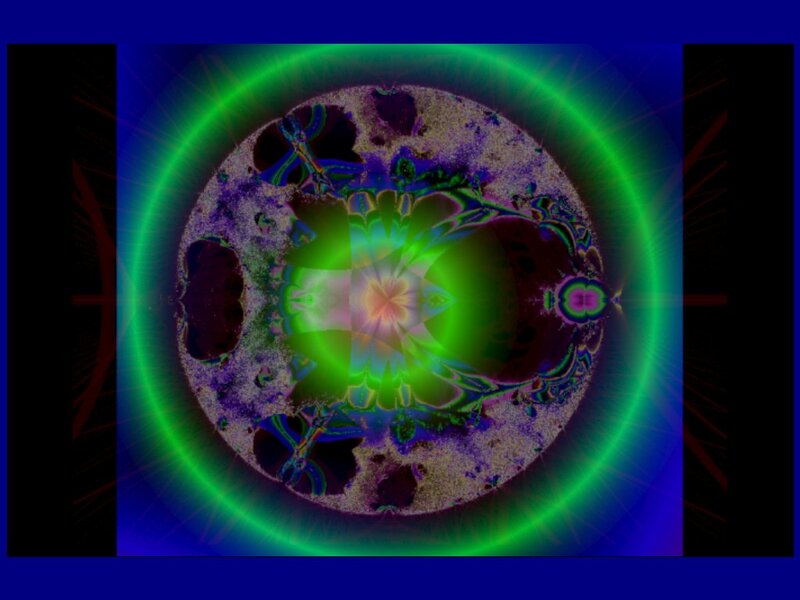 Fractal Mandala Pattern — Green, Hypnotic