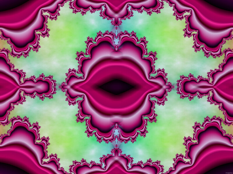 Fractal Mandala Pattern — Magenta